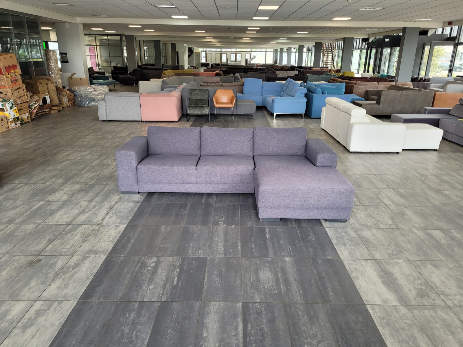 GEREINIGD donkergrijze hoekbank 275x165 | LEVERING