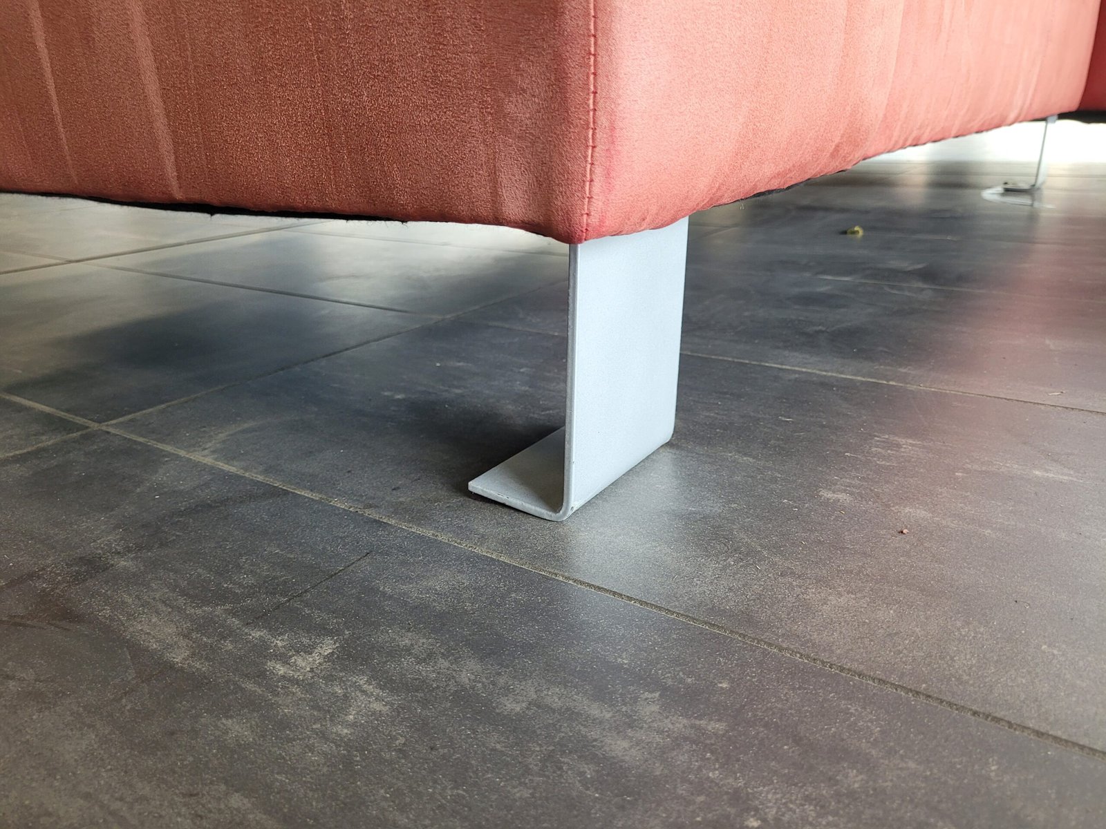 GEREINIGD rozen rode hoekbank 255x180 | GRATIS BEZORGEN - Afbeelding 3