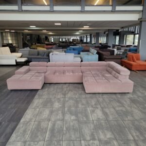 OUTLET taupe beige U-bank 180x395x220 |GRATIS BEZORG