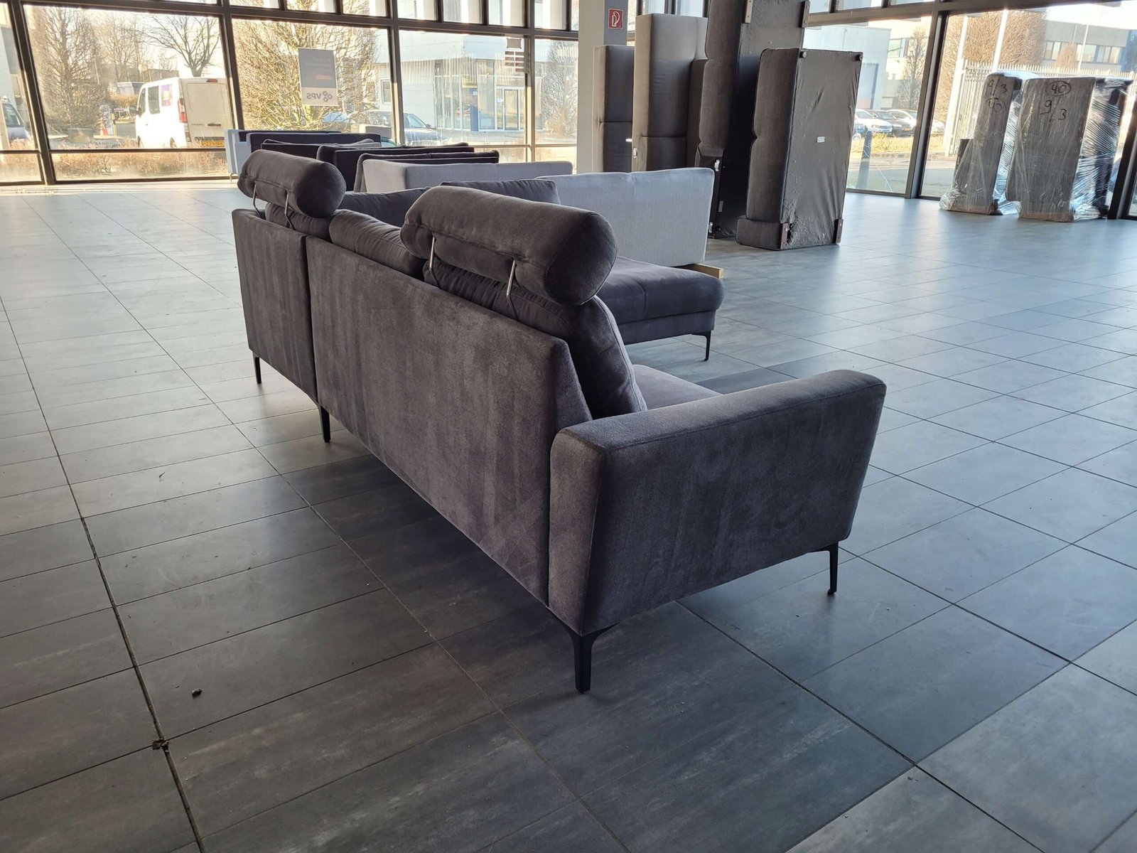 GEREINIGD antraciet hoekbank 275x215 | GRATIS LEVERING - Afbeelding 4