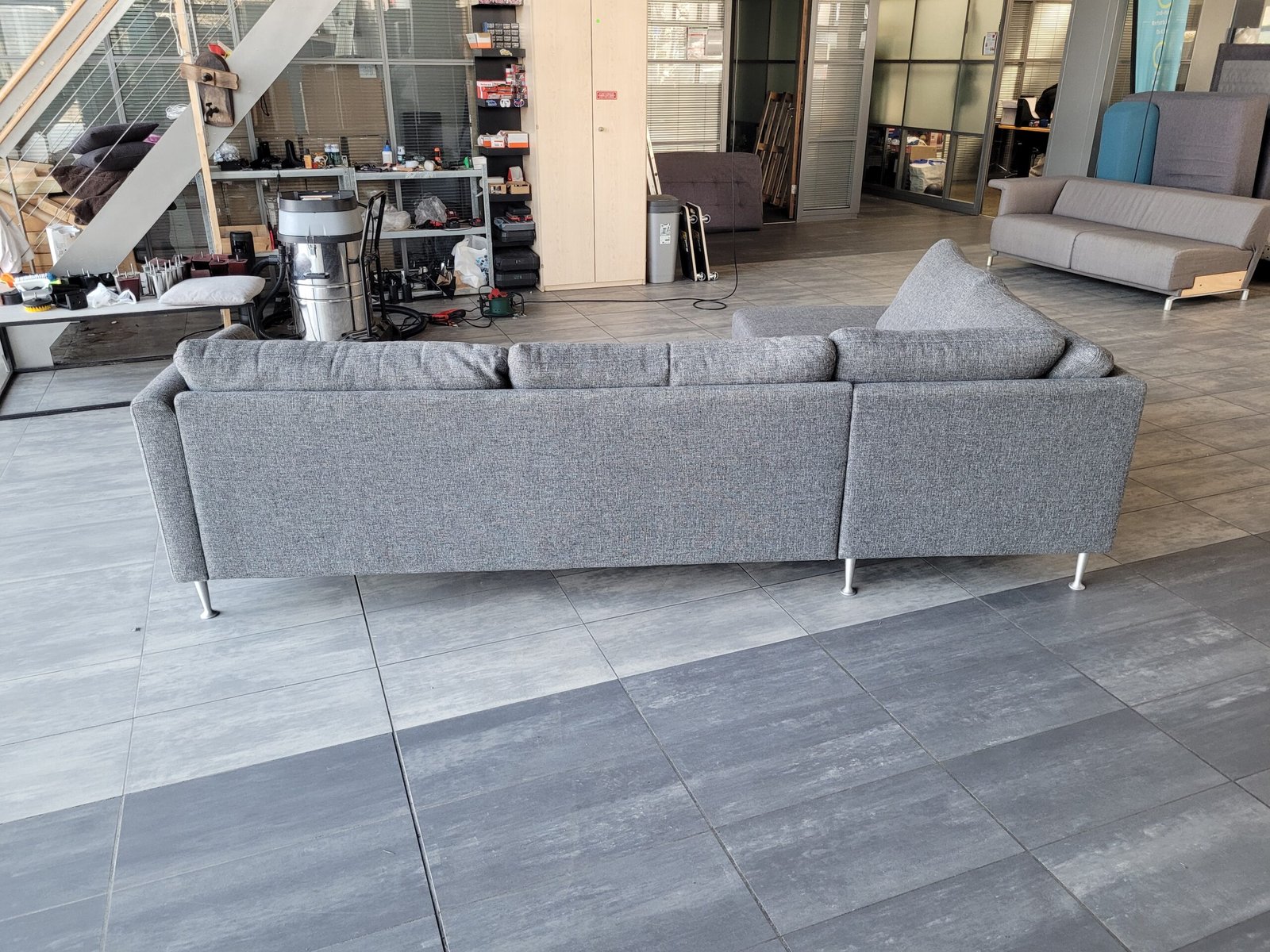 GEREINIGD grijze hoekbank 285x220 GRATIS BEZORGEN - Afbeelding 7