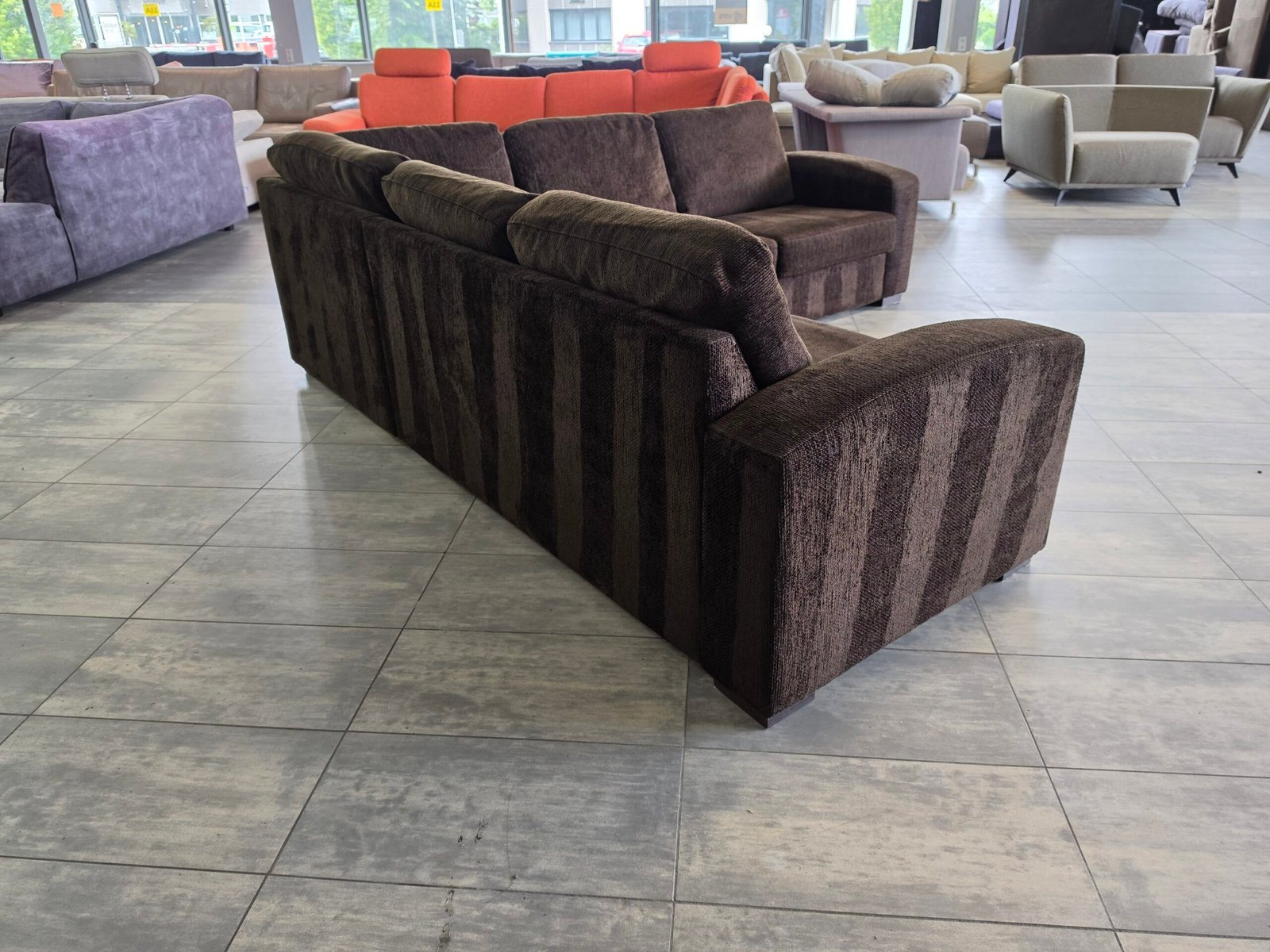 ✅️️️️️ GEREINIGD donkerbruin hoekbank 245x245 |GRATIS BEZORG - Afbeelding 6