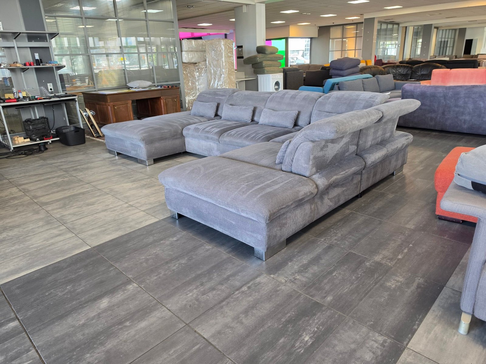 ✅️️️️ GEREINIGD grijze Vito U-bank 205x415x275 | Bezorgen - Afbeelding 5
