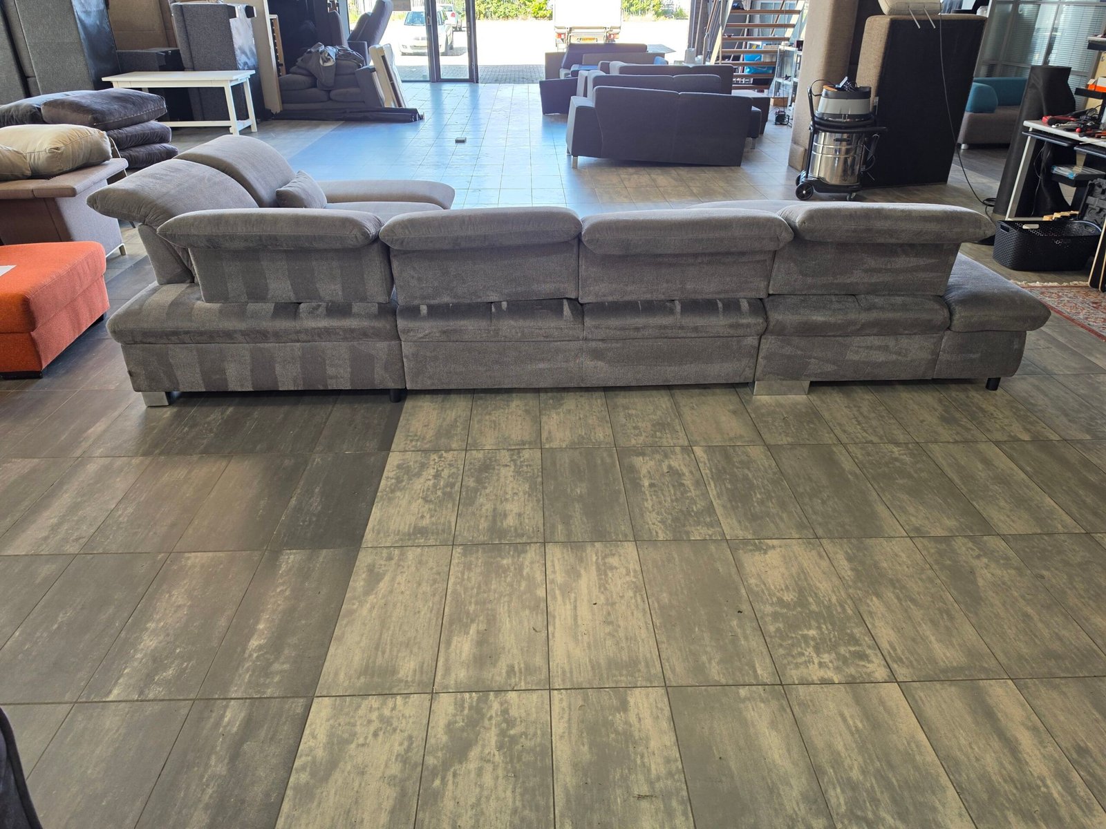 ✅️️️️ GEREINIGD grijze Vito U-bank 205x415x275 | Bezorgen - Afbeelding 7