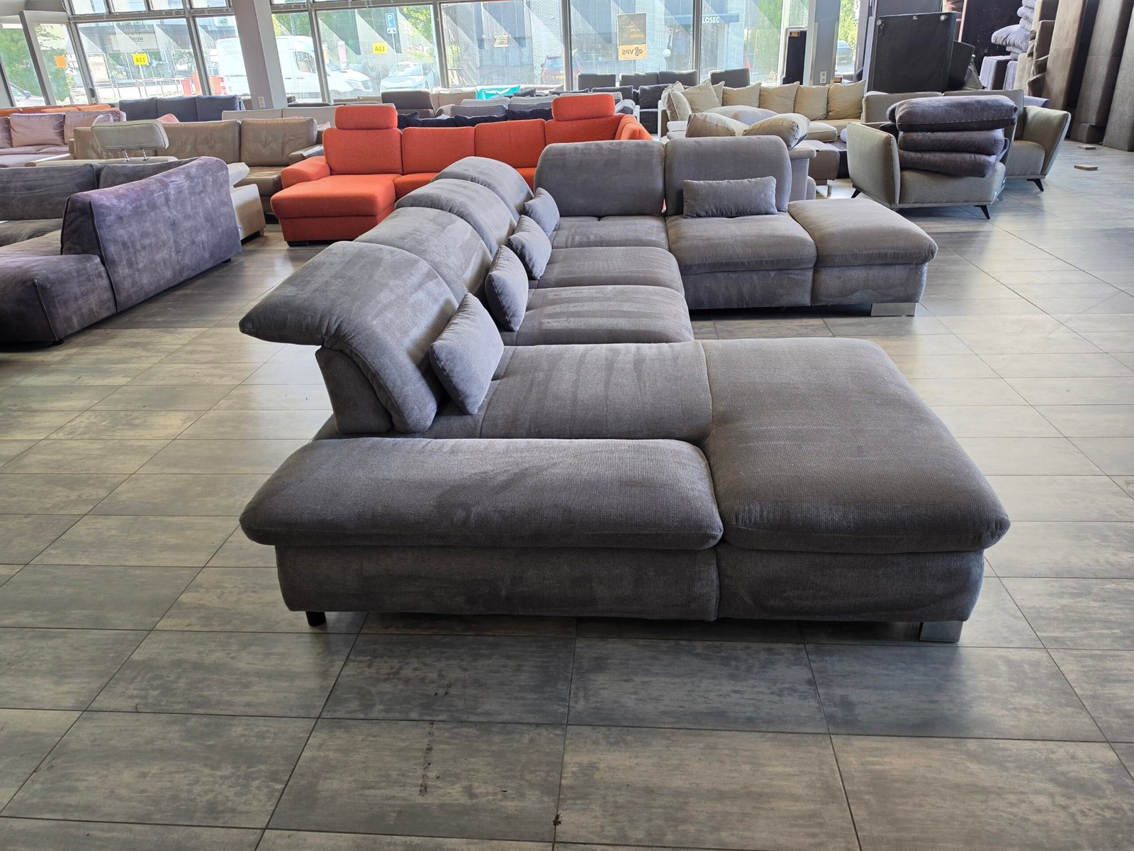 ✅️️️️ GEREINIGD grijze Vito U-bank 205x415x275 | Bezorgen - Afbeelding 9