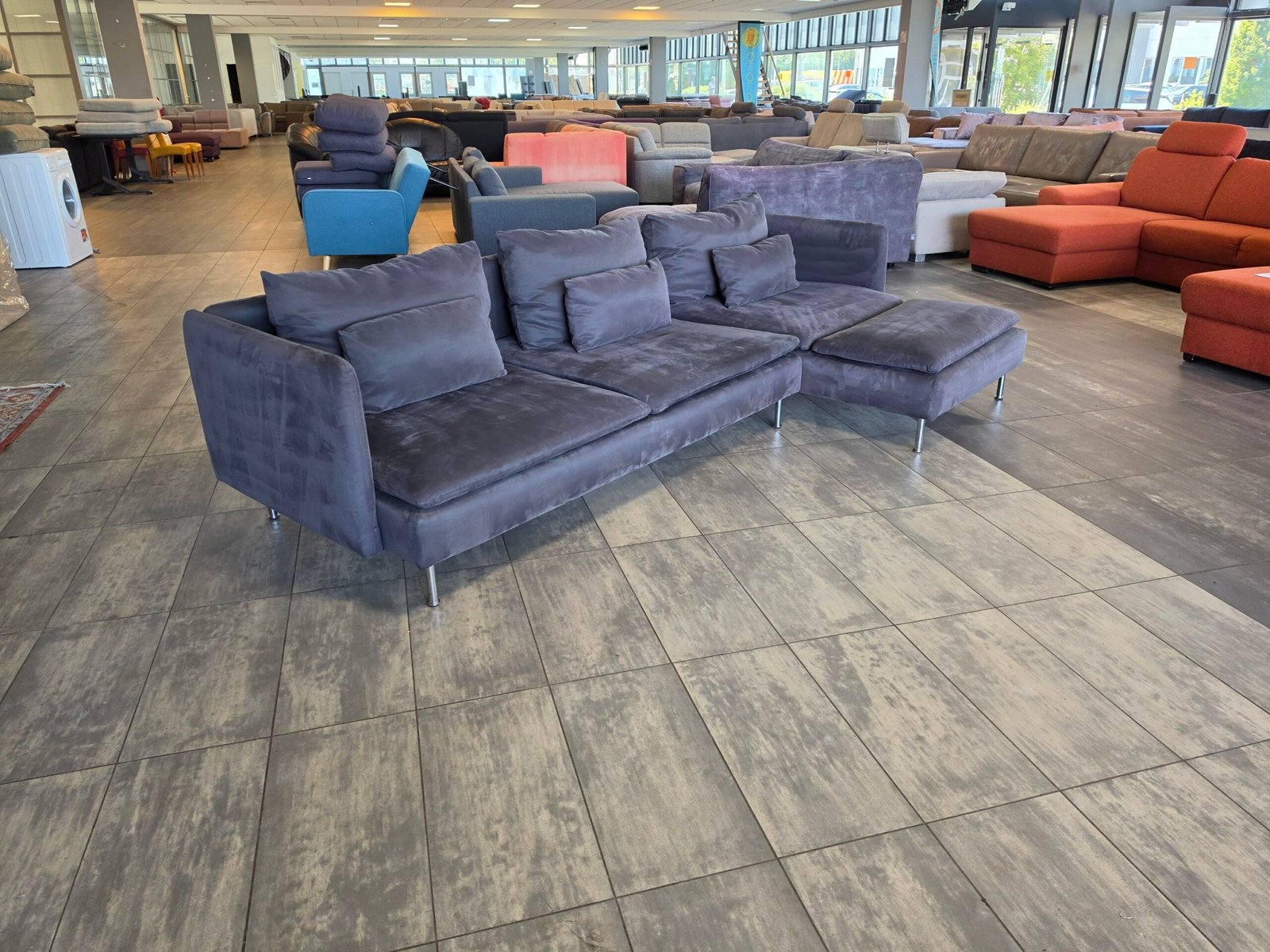 ✅️️️️️ GEREINIGD donkergrijze hoekbank 290x160 | Bezorgen - Afbeelding 10