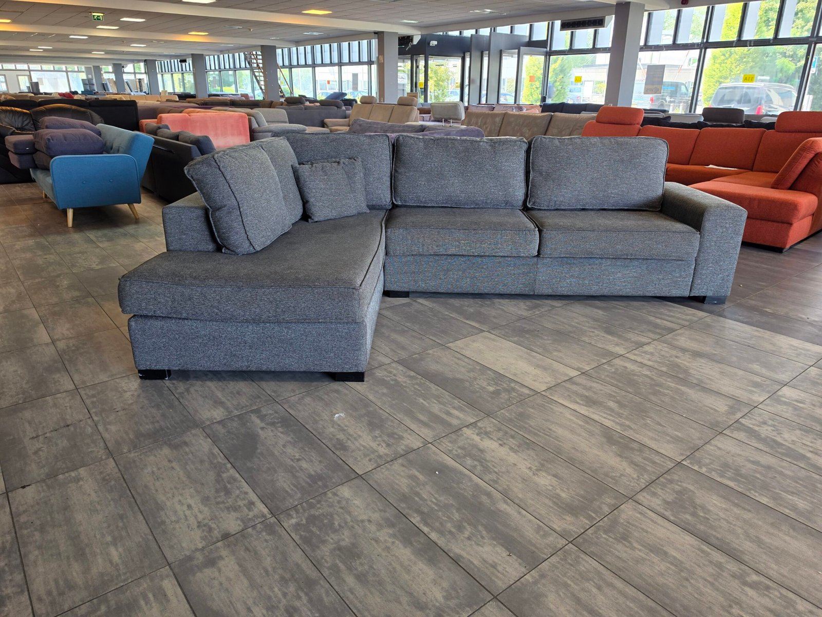 ✅️️️️️️ GEREINIGD donkergrijze hoekbank 305x205 | BEZORGEN - Afbeelding 8