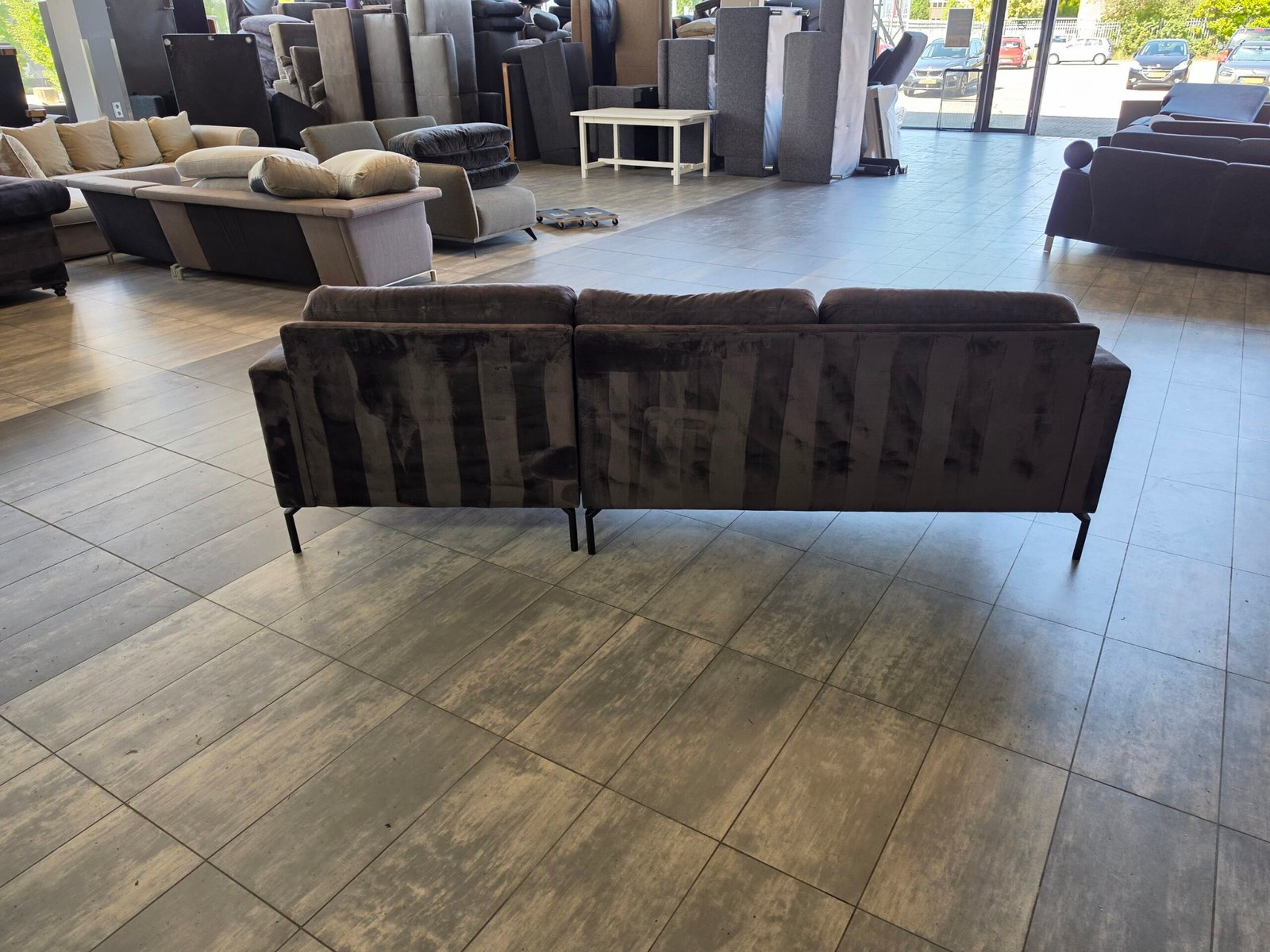✅️️️️️️️️ GEREINIGD velvet hoekbank 265x175 | BEZORGEN - Afbeelding 7