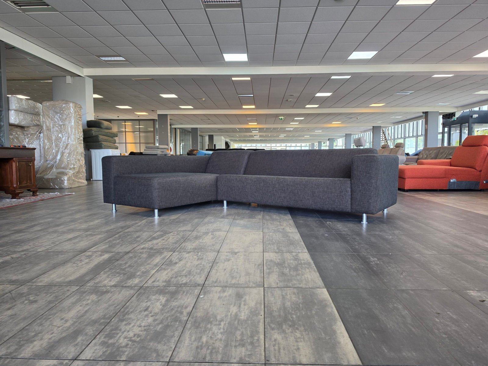 ✅️️️️️️️️️ GEREINIGD grijsbruine hoekbank 290x185 | BEZORGEN