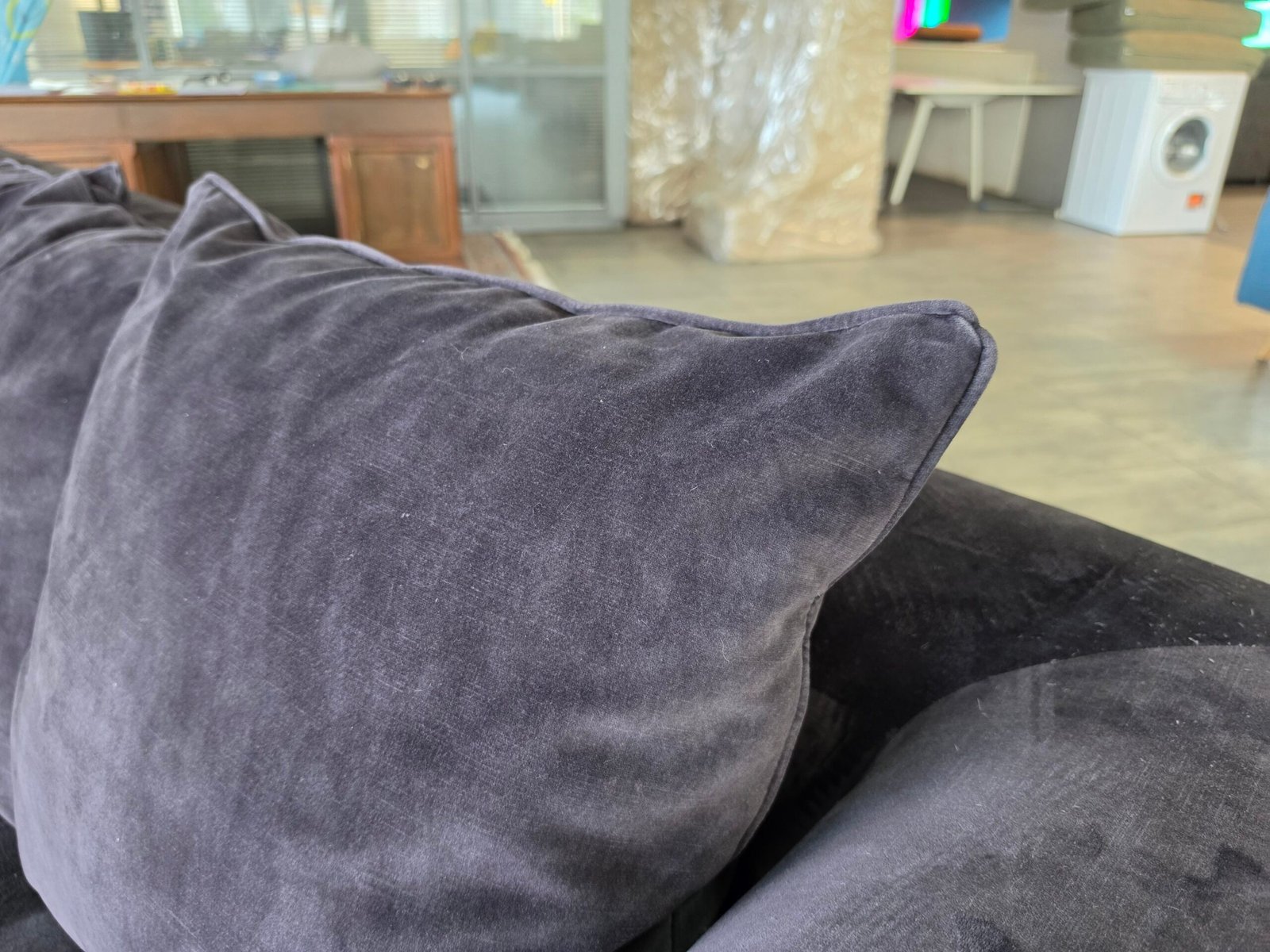 ✅️️️️️️️️️️ GEREINIGD velvet hoekbank 300x200 | BEZORGEN - Afbeelding 2