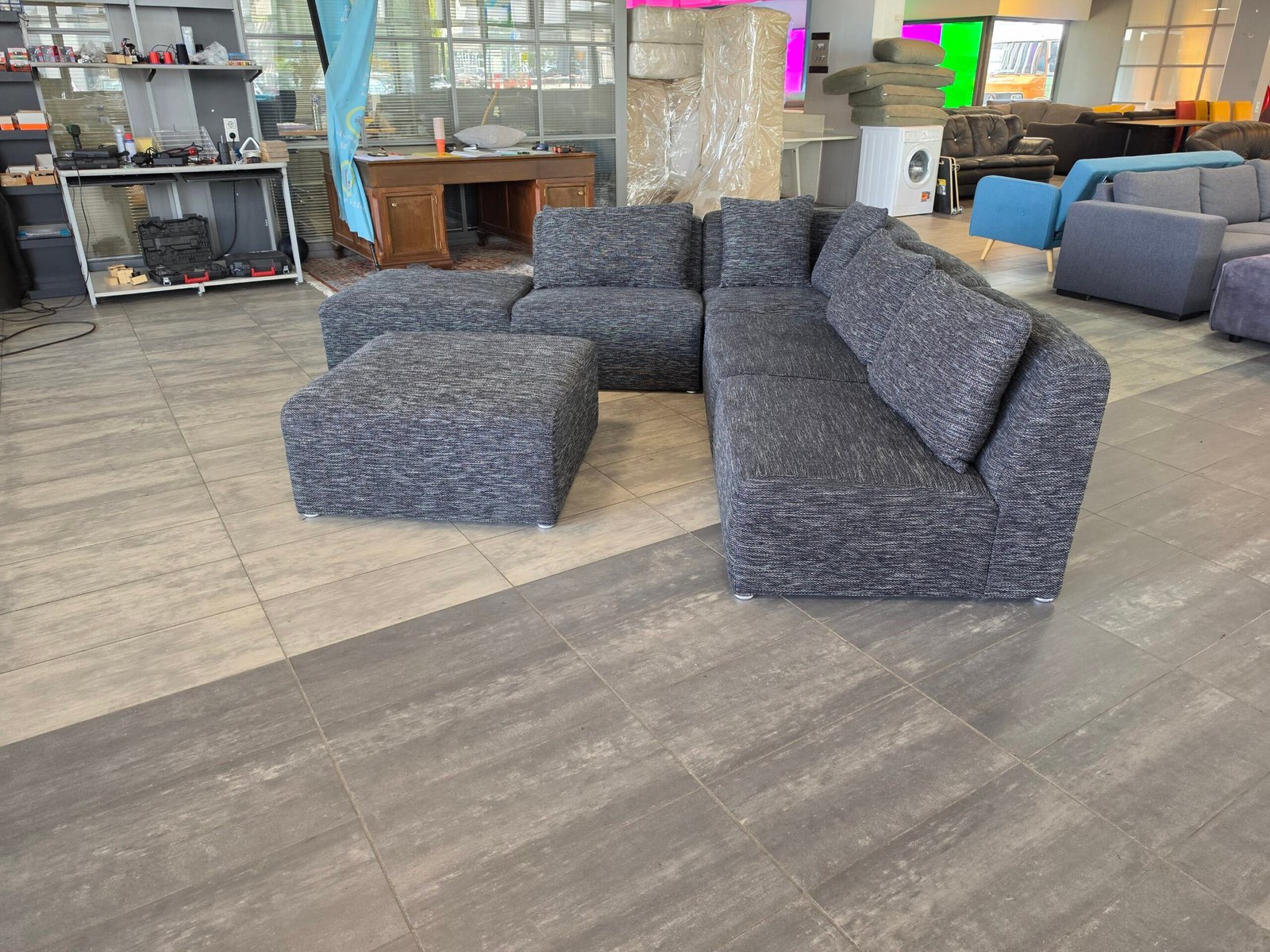 ✅️️️️️️️️️️️ GEREINIGD modulaire hoekbank 270x265 | BEZORGEN - Afbeelding 4