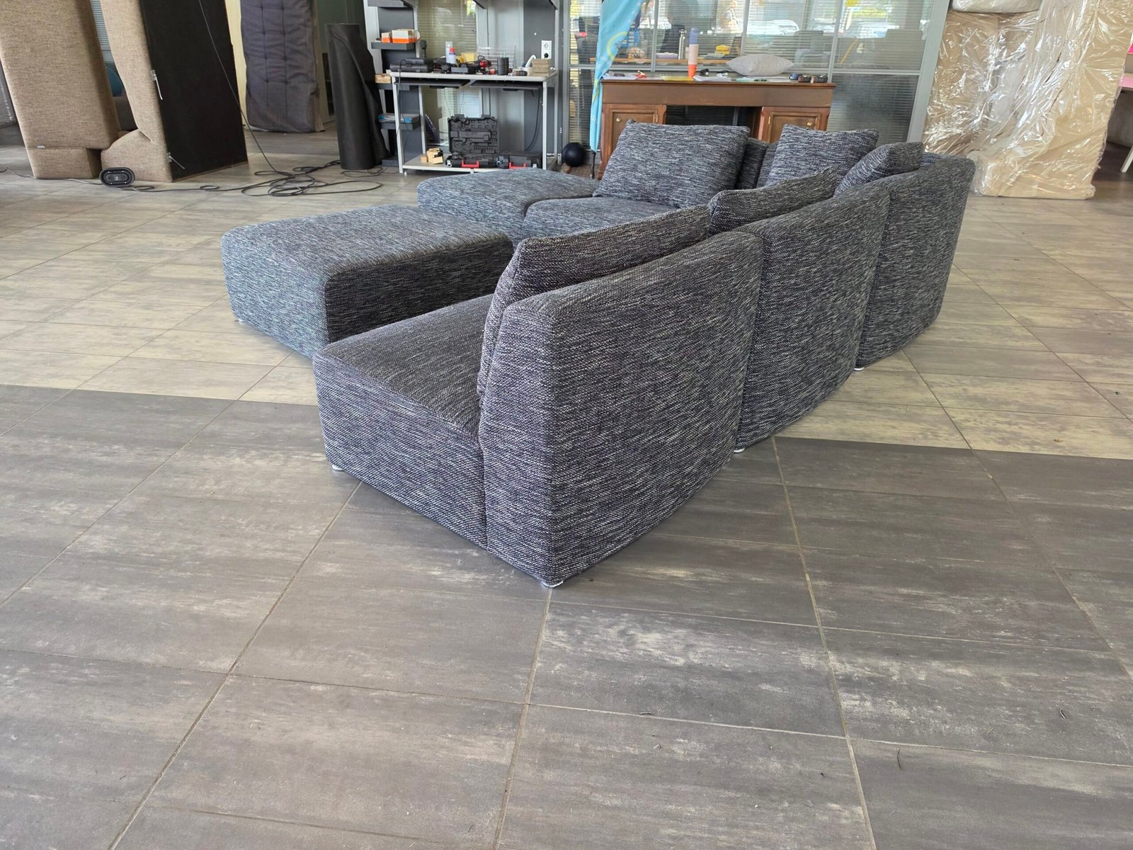 ✅️️️️️️️️️️️ GEREINIGD modulaire hoekbank 270x265 | BEZORGEN - Afbeelding 5
