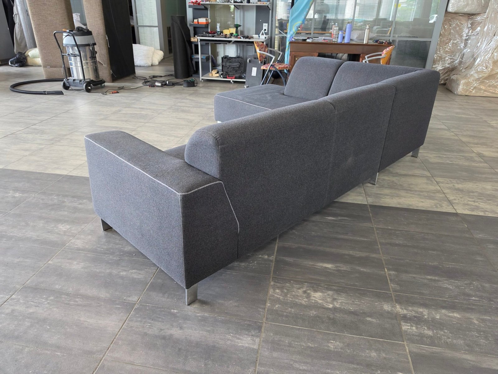 ✅️️️️️️️️️️️ GEREINIGD antraciet hoekbank 275x200 | BEZORGEN - Afbeelding 6
