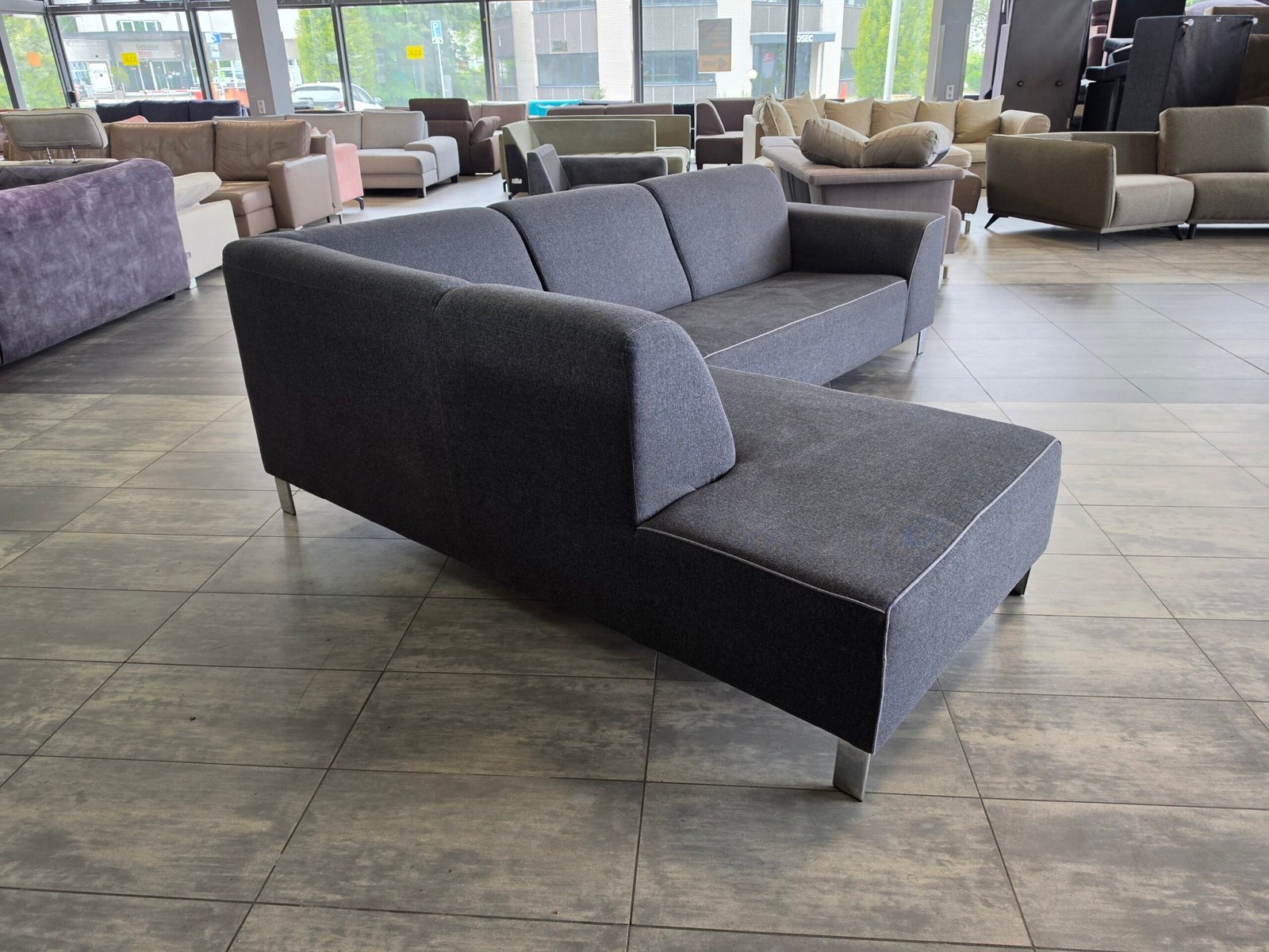 ✅️️️️️️️️️️️ GEREINIGD antraciet hoekbank 275x200 | BEZORGEN - Afbeelding 8