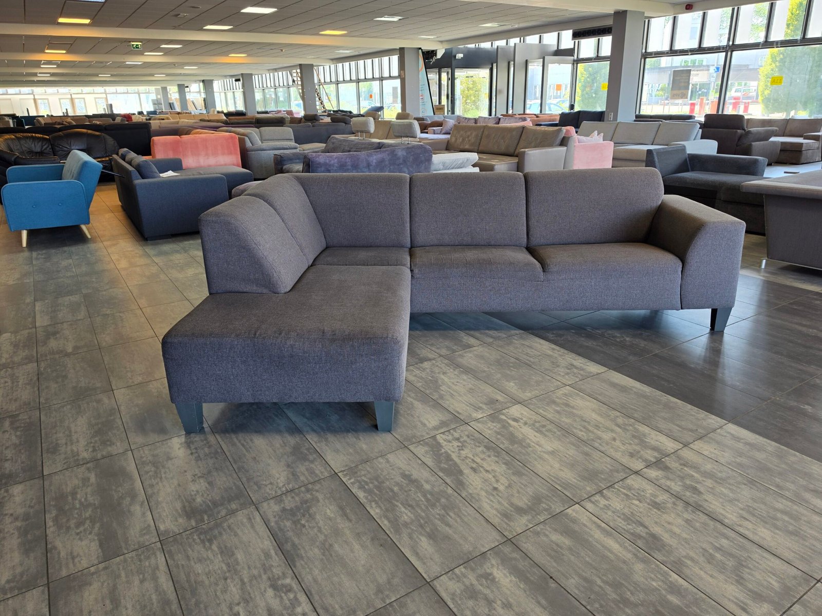 ✅️️️️️️ GEREINIGD bruingrijze hoekbank 275x200 | BEZORGEN - Afbeelding 4